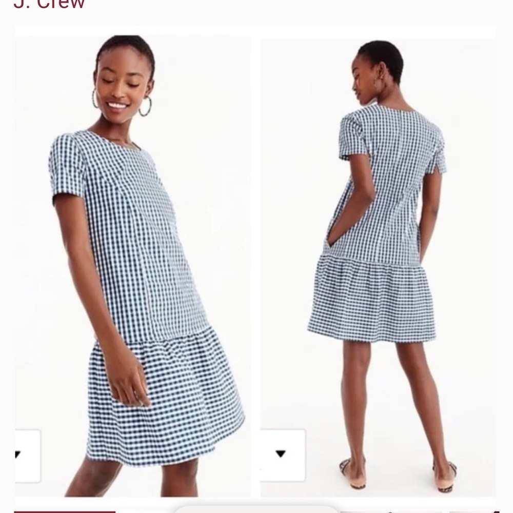 J. Crew x Universal Standard Gingham Poplin Dress - Medium